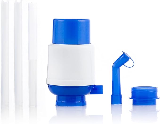 Amylos® Manual Water Dispenser Watler XL – BPA-Free, Anti-Drip Tap, Fits 2.5–10L Bottles, Easy to Clean, Blue/White