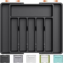 Amyslos | Lifewit Expandable Bamboo Cutlery Tray – Adjustable Kitchen Drawer Organizer ✅
