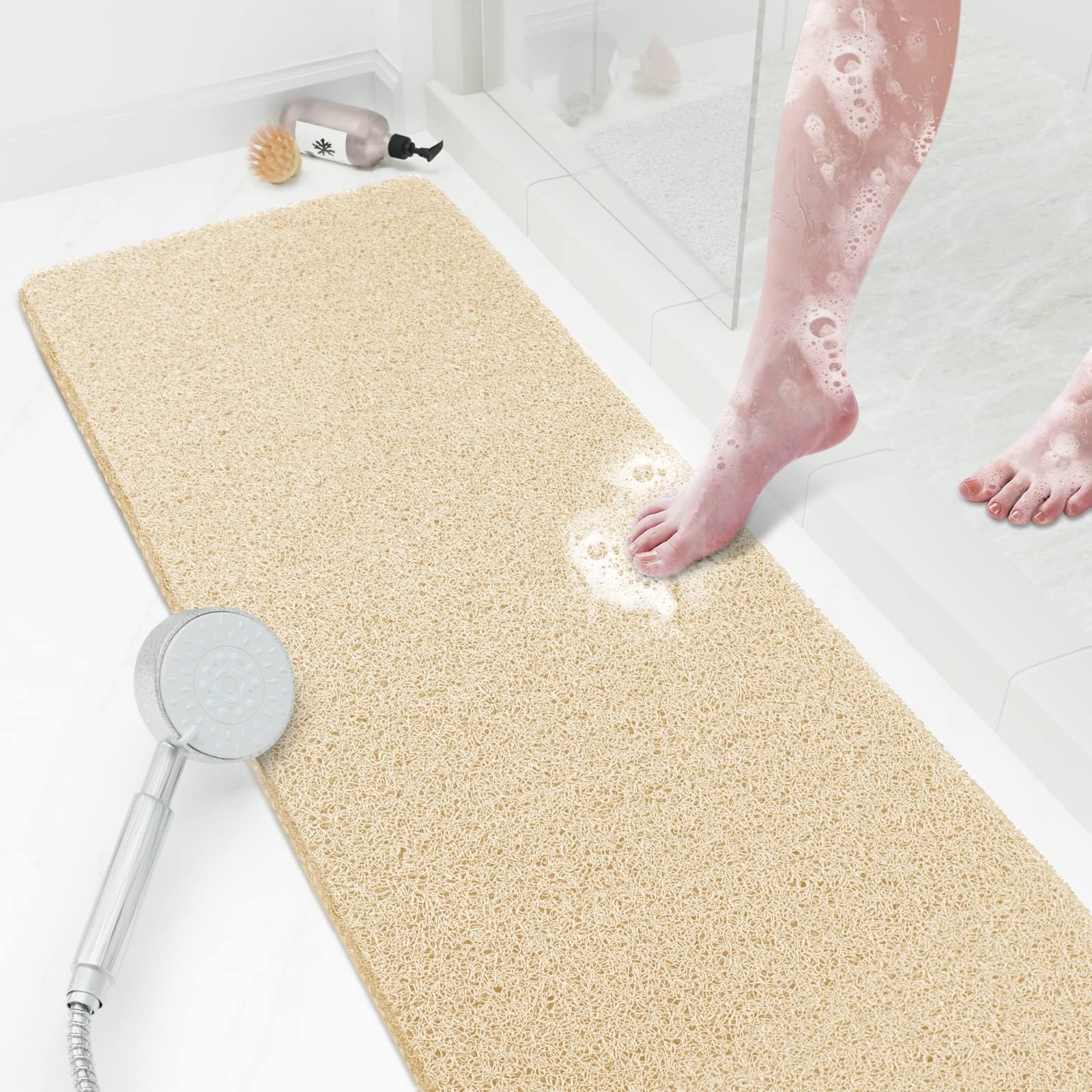 AmySLos® Ultra-Soft Microfiber Bath Mat 🛁 | Non-Slip, Quick-Dry & Super Absorbent Rug | Machine-Washable Bathroom Carpet for Shower, Tub & Floor