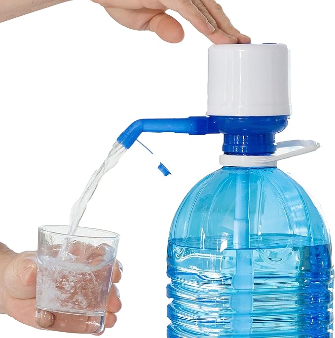 Amylos® Manual Water Dispenser Watler XL – BPA-Free, Anti-Drip Tap, Fits 2.5–10L Bottles, Easy to Clean, Blue/White