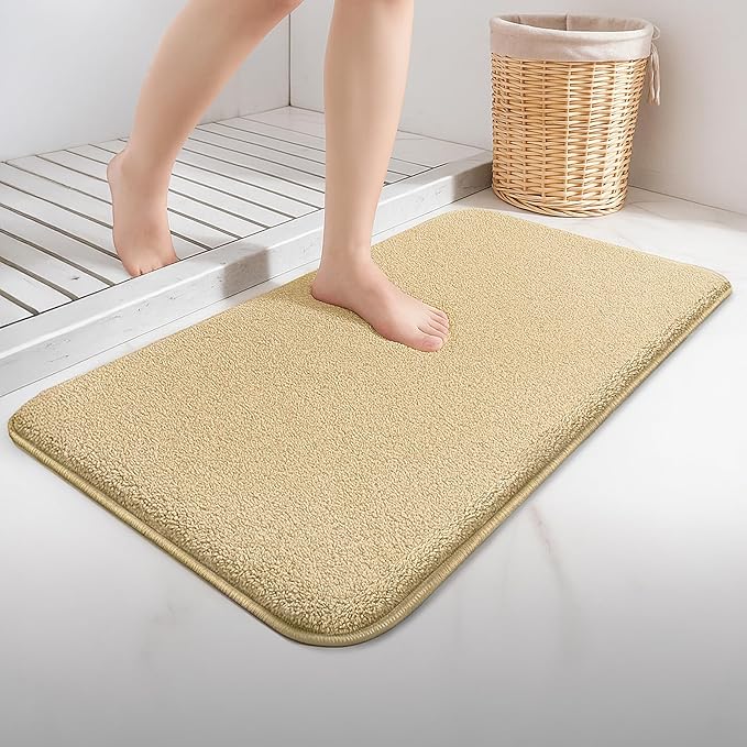 AmySLos® Ultra-Soft Microfiber Bath Mat 🛁 | Non-Slip, Quick-Dry & Super Absorbent Rug | Machine-Washable Bathroom Carpet for Shower, Tub & Floor