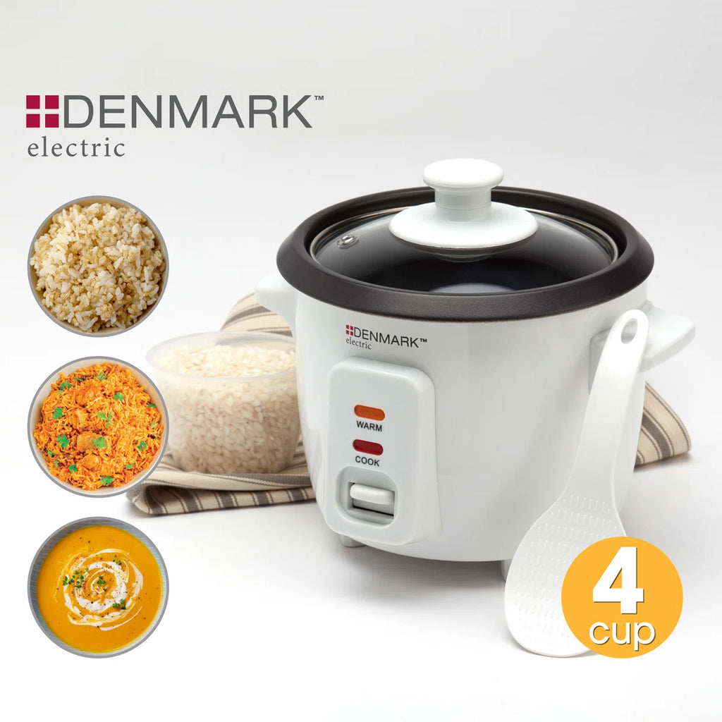 Amyslos Compact Rice Cooker – 4-Cup Non-Stick Rice Maker with Removable Pot