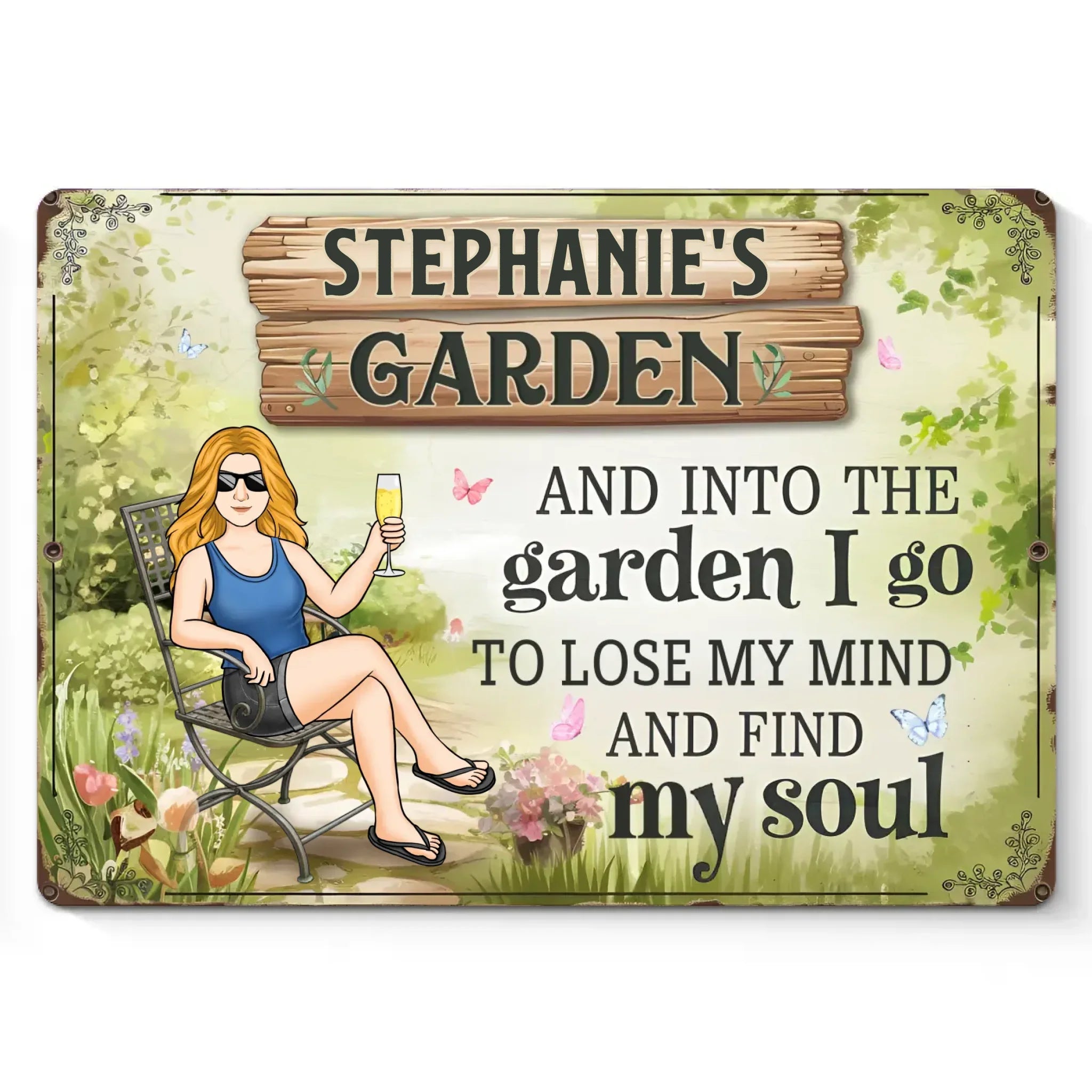 Amyslos | Personalized Unique Garden Sign - A Gift of Peace for Loved Ones