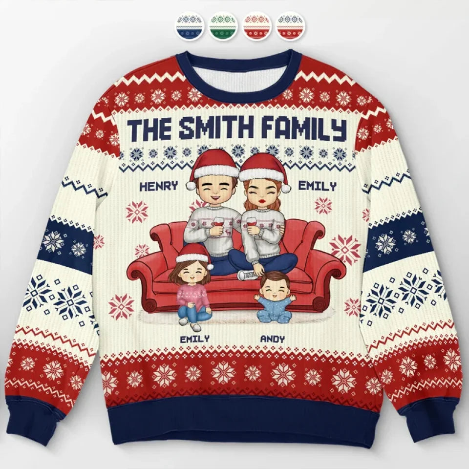 Amyslos | The Cozy Heartbeat of Your Home: Personalized Family & Pet Sweatshirt